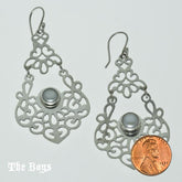 Cutout Plain Earrings Mexican Sterling Silver